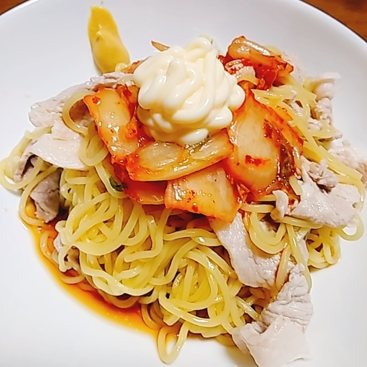 豚しゃぶ キムチマヨ冷やし中華